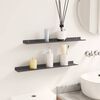 vidaXL &Eacute;tag&egrave;re flottante 2 pcs Noir 60 x 8,5 x 2,5 cm Acier