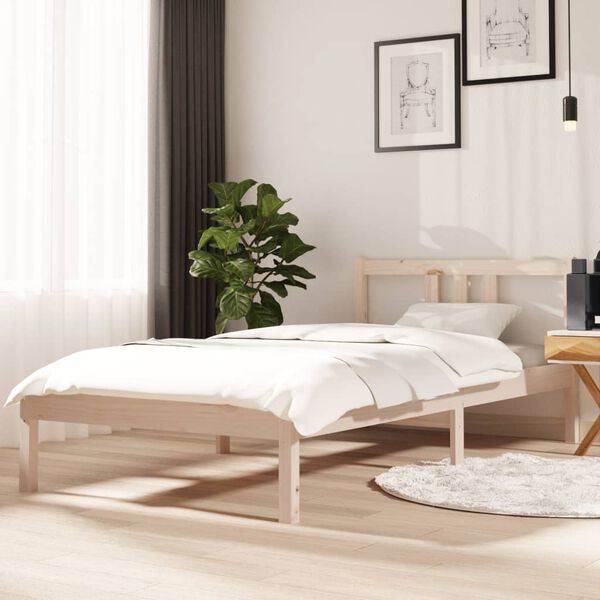 vidaXL Cadre de lit sans matelas bois massif 90x190 cm