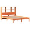 vidaXL Lit biblioth&egrave;que sans matelas cire marron 120x200 cm pin massif