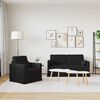vidaXL Ensemble de Canap&eacute;s 2 pcs Noir 158 x 78 x 80 cm tissu