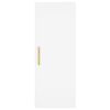 vidaXL Buffet haut Blanc 34,5x34x180 cm Bois d'ing&eacute;nierie