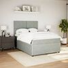 vidaXL Sommier &agrave; lattes de lit et matelas Gris clair 140x200cm Velours