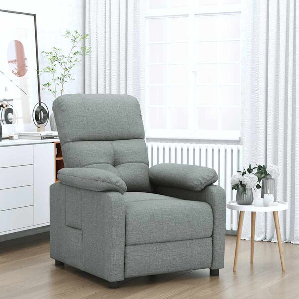 vidaXL Fauteuil inclinable Gris fonc&eacute; Tissu