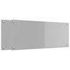 vidaXL Cr&eacute;dence de cuisine 2 pcs Gris clair 100 x 40 cm verre tremp&eacute;