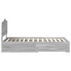 vidaXL Cadre de lit Gris Sonoma 100 x 200 cm Bois d'ing&eacute;nierie