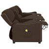 vidaXL Fauteuil inclinable porte-gobelets 4 places marron similicuir