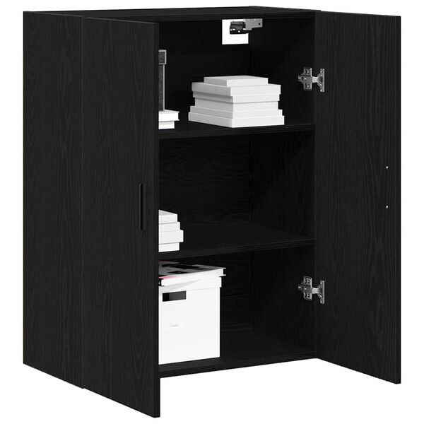 vidaXL Meuble mural Ch&ecirc;ne noir 69,5 x 34 x 90 cm Bois d'ing&eacute;nierie