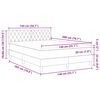 vidaXL Lit &agrave; ressort LED avec matelas Gris clair 140 x 200 cm Velours