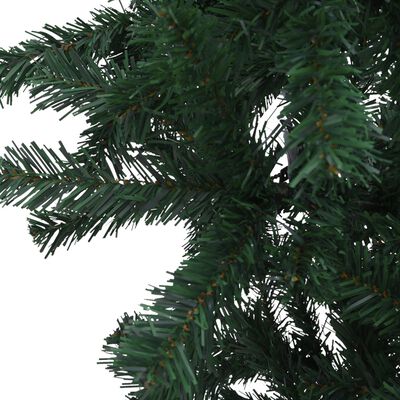 vidaXL Arbre de Noël artificiel renversé pré-éclairé vert 210 cm