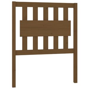 vidaXL T&ecirc;te de lit Marron miel 80,5x4x100 cm Bois massif de pin