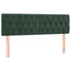 vidaXL Sommier &agrave; lattes de lit et matelas Vert fonc&eacute; 160x200cm Velours