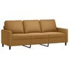 vidaXL Canap&eacute; &agrave; 3 places Marron 180 cm Velours