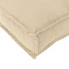 vidaXL Ensemble de Canap&eacute;s Beige 120 x 92 x 69 cm Bois d'Acacia Massif