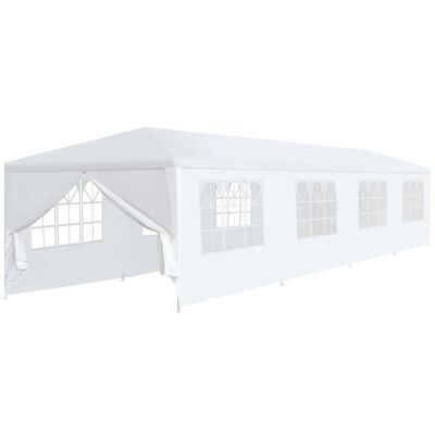 vidaXL Tonnelle de jardin 3x12 m Blanc