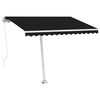 vidaXL Auvent manuel r&eacute;tractable sur pied 350x250 cm Anthracite