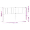 vidaXL T&ecirc;te de lit de remplacement m&eacute;tal blanc 193 cm