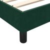 vidaXL Cadre de lit sans matelas vert fonc&eacute; 90x220 cm velours