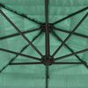 vidaXL Parasol de jardin avec m&acirc;t en acier vert 388x388x248 cm