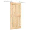 vidaXL Porte coulissante Naturel et Blanc 95 x 210 cm