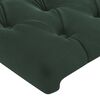 vidaXL T&ecirc;te de lit &agrave; LED Vert fonc&eacute; 103x16x78/88 cm Velours