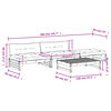 vidaXL Salon de jardin 4 pcs avec coussins blanc bois massif
