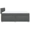 vidaXL Sommier &agrave; lattes de lit avec matelas Gris fonc&eacute; 140x190cm Tissu