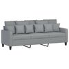 vidaXL Canap&eacute; &agrave; 3 places avec repose-pieds Gris clair 180 cm Tissu