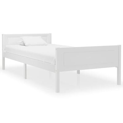 vidaXL Cadre de lit sans matelas bois massif de pin blanc 100x200 cm