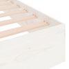 vidaXL Cadre de lit sans matelas blanc bois massif 160x200 cm