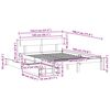 vidaXL Cadre de lit sans matelas 140x190 cm bois de pin massif