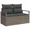 vidaXL Ensemble de canap&eacute; de jardin avec coussin 7 pcs Gris