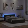 vidaXL Cadre de lit Ch&ecirc;ne noir 140 x 190 cm Bois d'ing&eacute;nierie