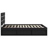 vidaXL Cadre de lit Noir 160 x 200 cm Bois de pin massif