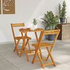 vidaXL Ensemble bistro de jardin 3 pcs Marron Bois d'acacia massif