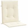 vidaXL Coussins de chaise de jardin &agrave; dossier bas lot de 4 cr&egrave;me
