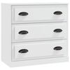 vidaXL Buffets 3 pcs Blanc Bois d'ing&eacute;nierie
