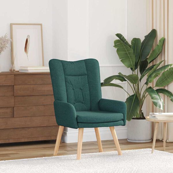 vidaXL fauteuil Vert foncé 63 x 67 x 94 cm Tissu Sherpa