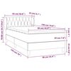 vidaXL Sommier &agrave; lattes de lit et matelas Cr&egrave;me 90x190 cm Tissu