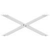 vidaXL Pieds de table basse en forme de X, 2 pi&egrave;ces, blanc, 70 x (30-31) cm, acier