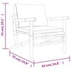 vidaXL Chaises de jardin lot de 2 avec coussins blanc cr&egrave;me bambou