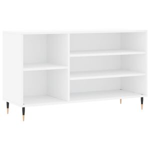 vidaXL Armoire &agrave; chaussure Blanc brillant 102x36x60 cm Bois ing&eacute;nierie