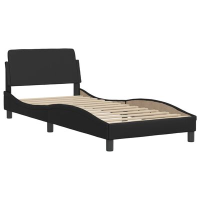 vidaXL Cadre de lit sans matelas noir 90x190 cm similicuir