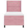 vidaXL Lit &agrave; ressorts avec matelas Rose 90 x 200 cm Velours