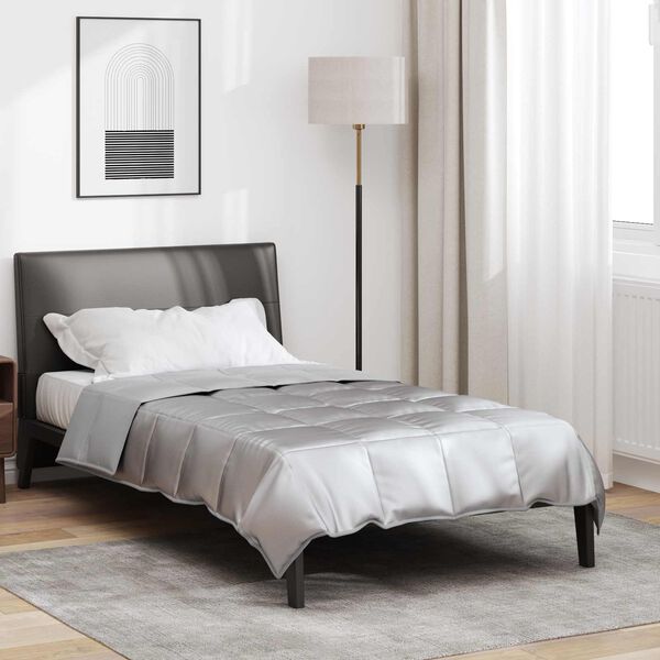 vidaXL Duvet complet toute l'ann&eacute;e Argent&eacute; 140 x 200 cm