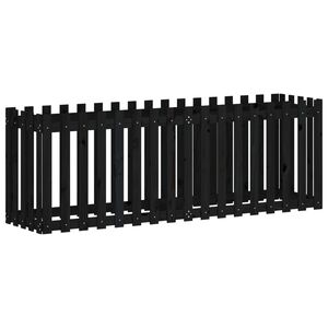 vidaXL Lit sur&eacute;lev&eacute; de jardin design de cl&ocirc;ture 200x50x70cm pin massif