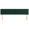 vidaXL T&ecirc;tes de lit Vert fonc&eacute; 180x7x78/88 cm Velours