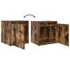 vidaXL Table de chevet murale ch&ecirc;ne fum&eacute; 38x34x40 cm