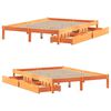 vidaXL Cadre de lit sans matelas cire marron 120x200cm bois pin massif