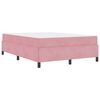 vidaXL Cadre de lit avec matelas Rose 140 x 190 cm tissu