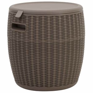 vidaXL Bo&icirc;te de rangement de jardin 4 en 1 marron clair polypropyl&egrave;ne